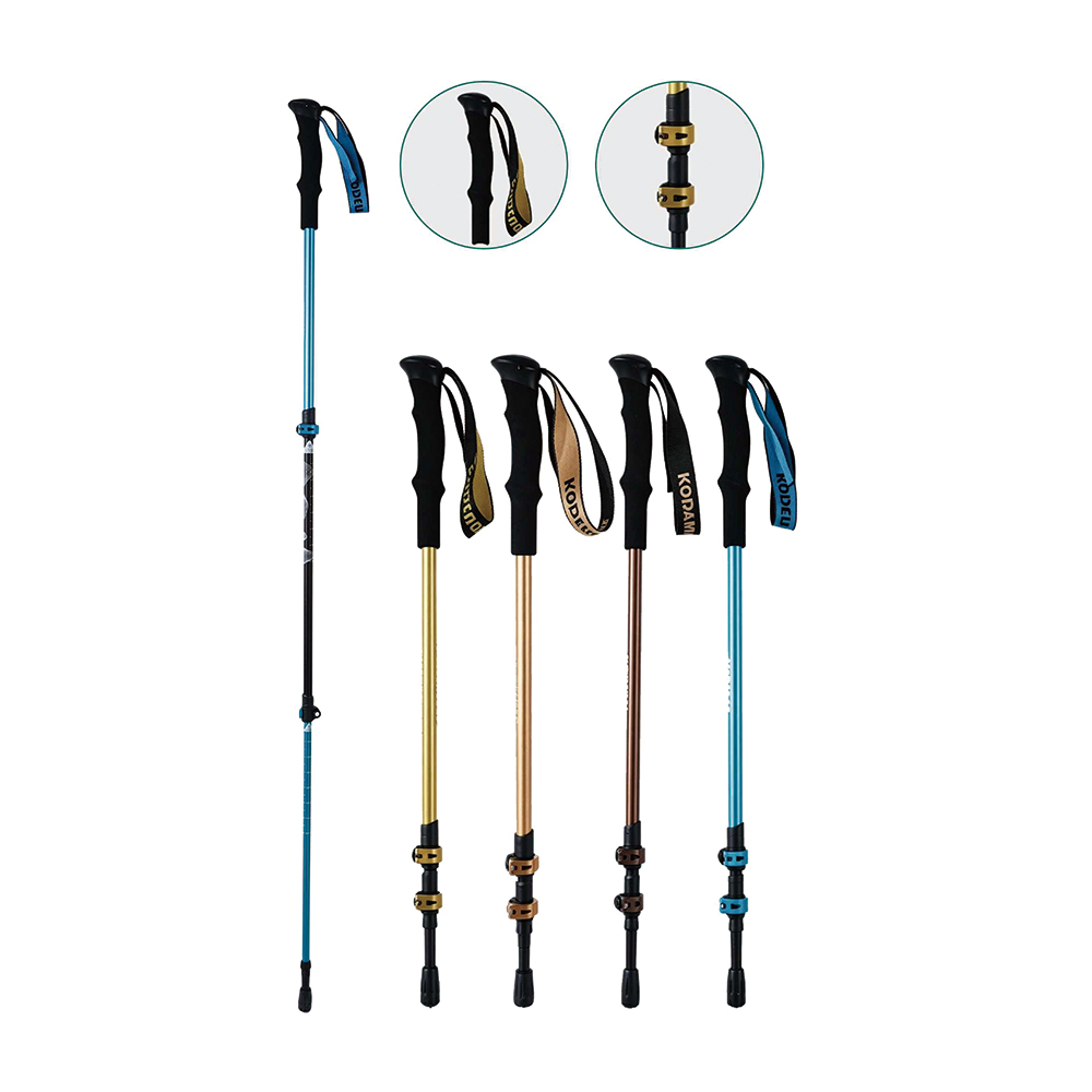 3-Section Aluminum Trekking Poles with External Lock