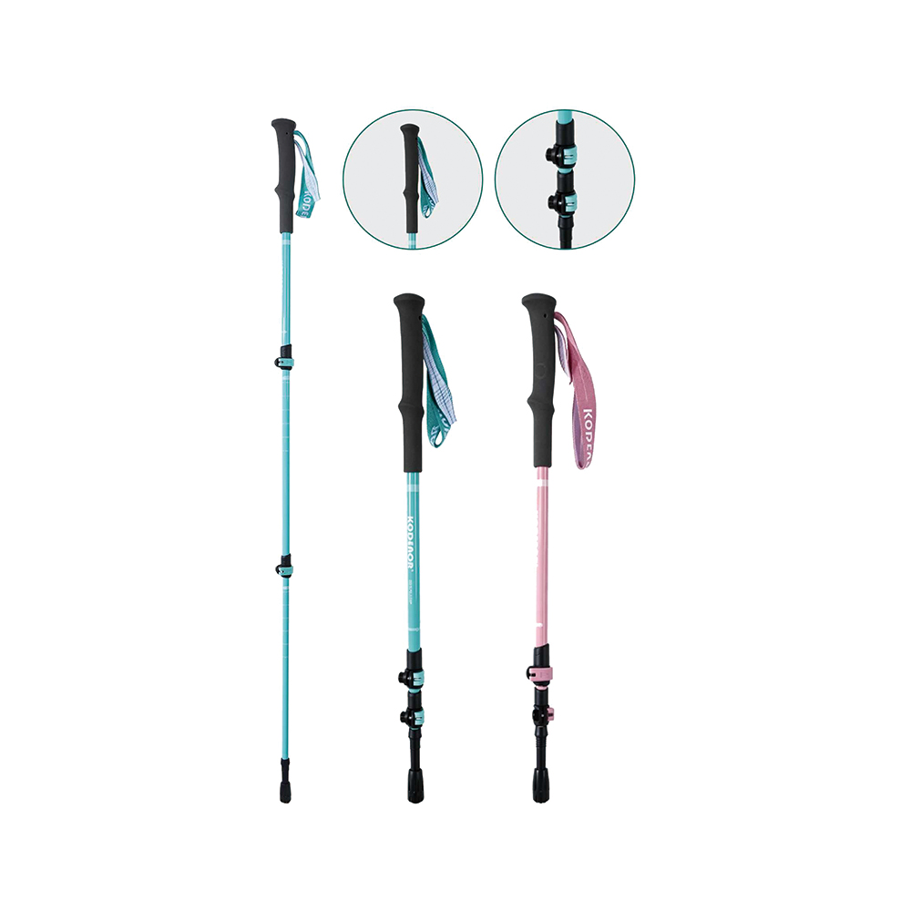 Telescopic Aluminum Trekking Poles with Coolmax Handle