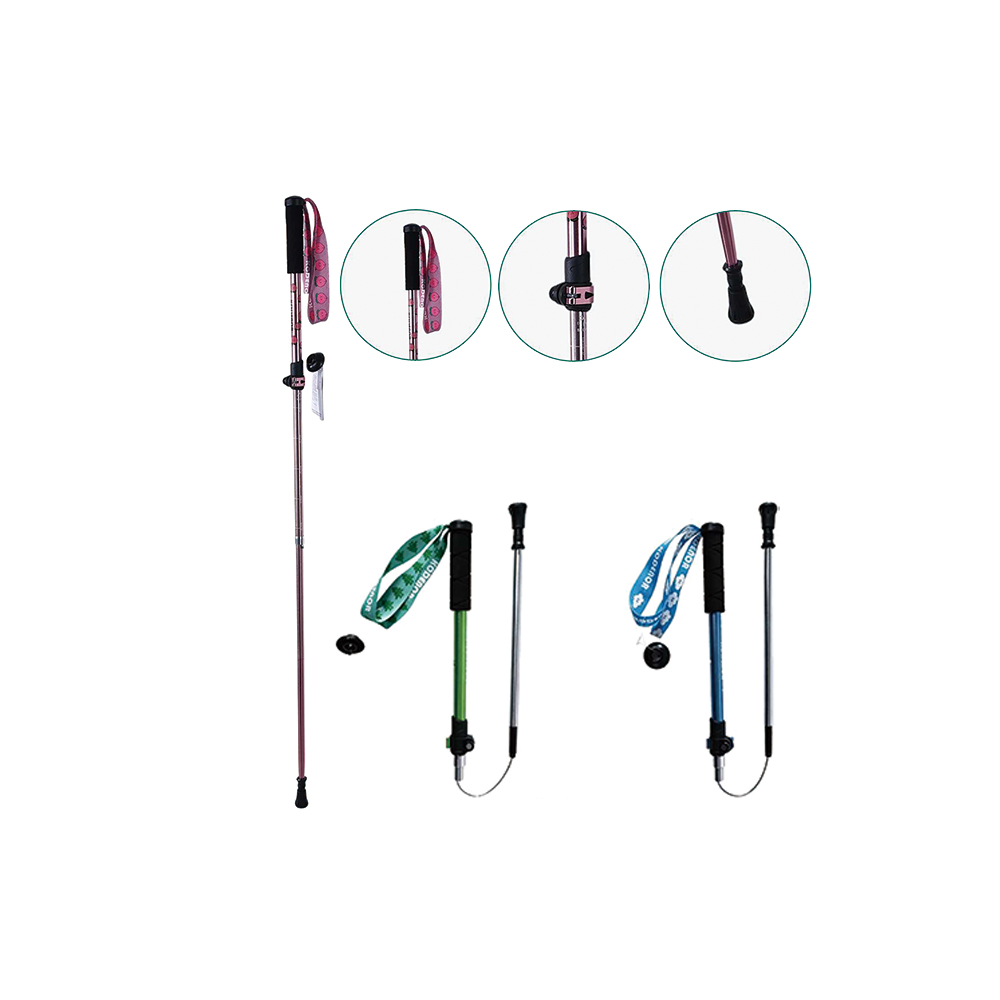 3-Section Folding Aluminum Trekking Poles for Kids