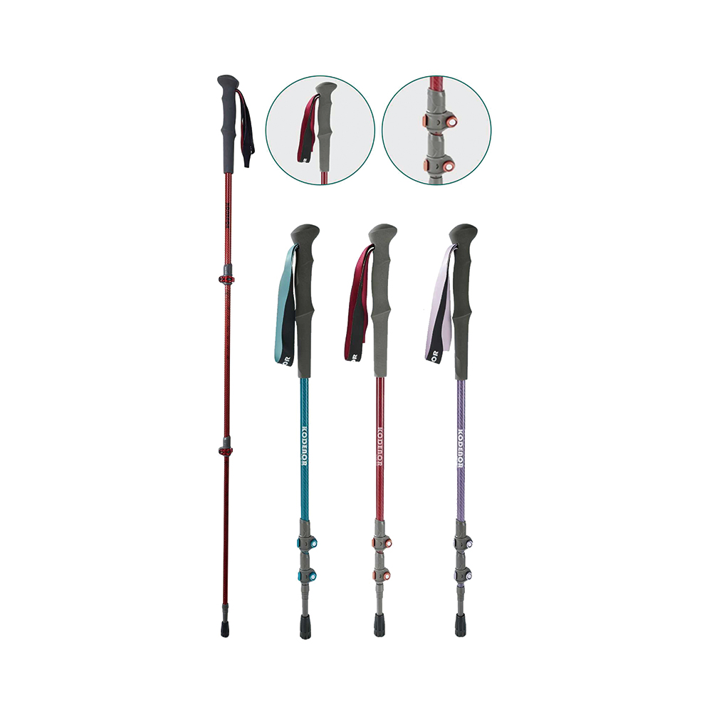 Telescopic Carbon Fiber Trekking Poles with Twist Lock