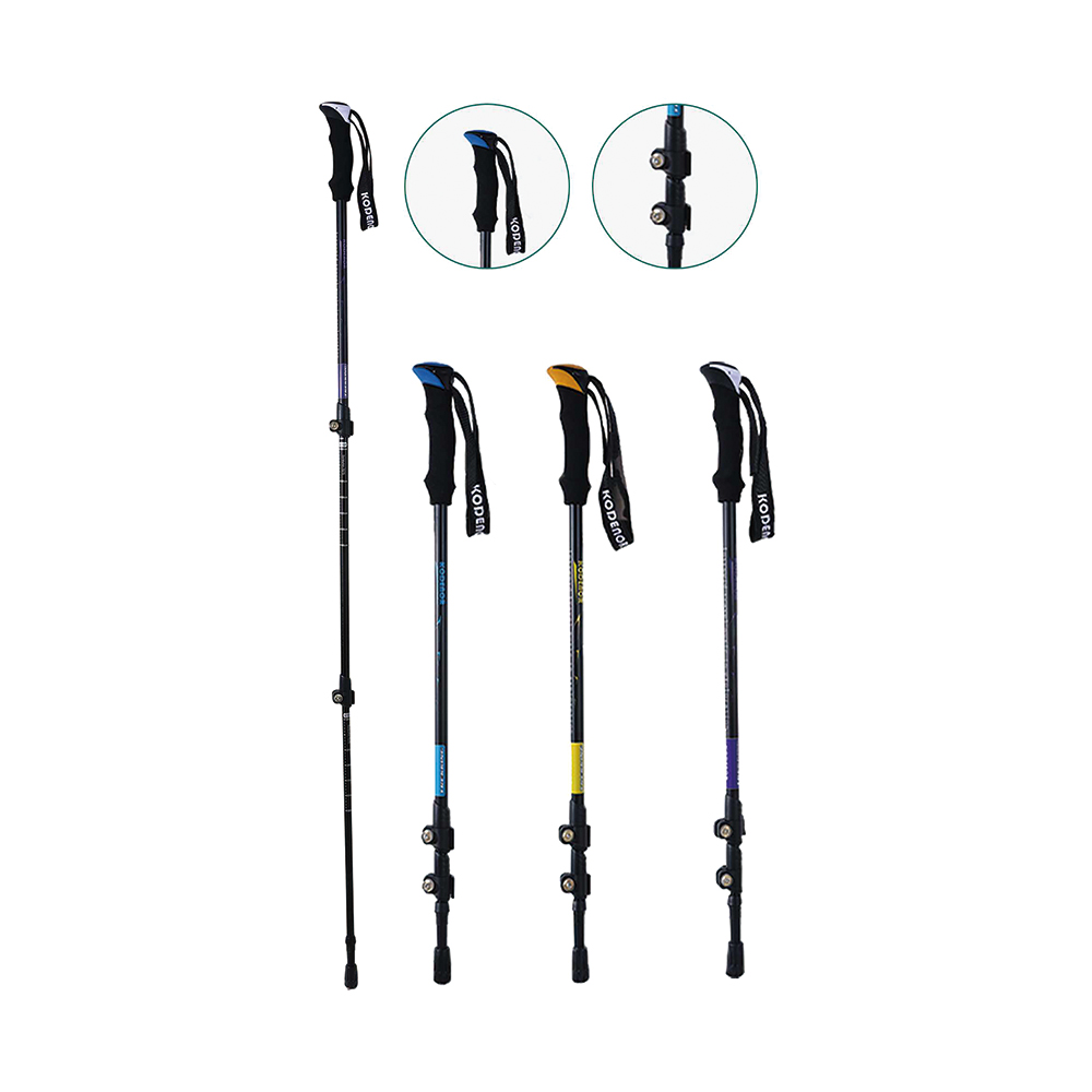 Ultra-Light Telescopic Trekking Poles with External Lock