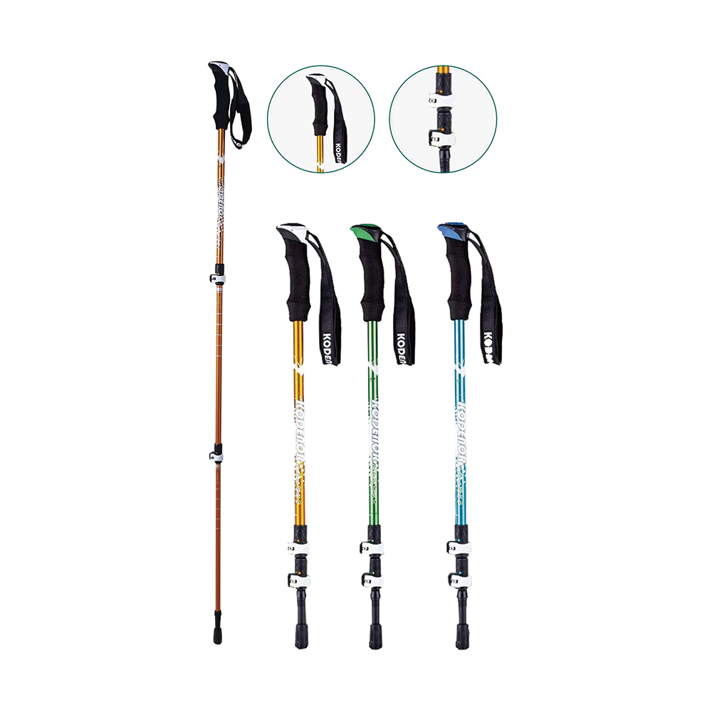 Lightweight Telescopic Hiking Poles with Spiral Lock System